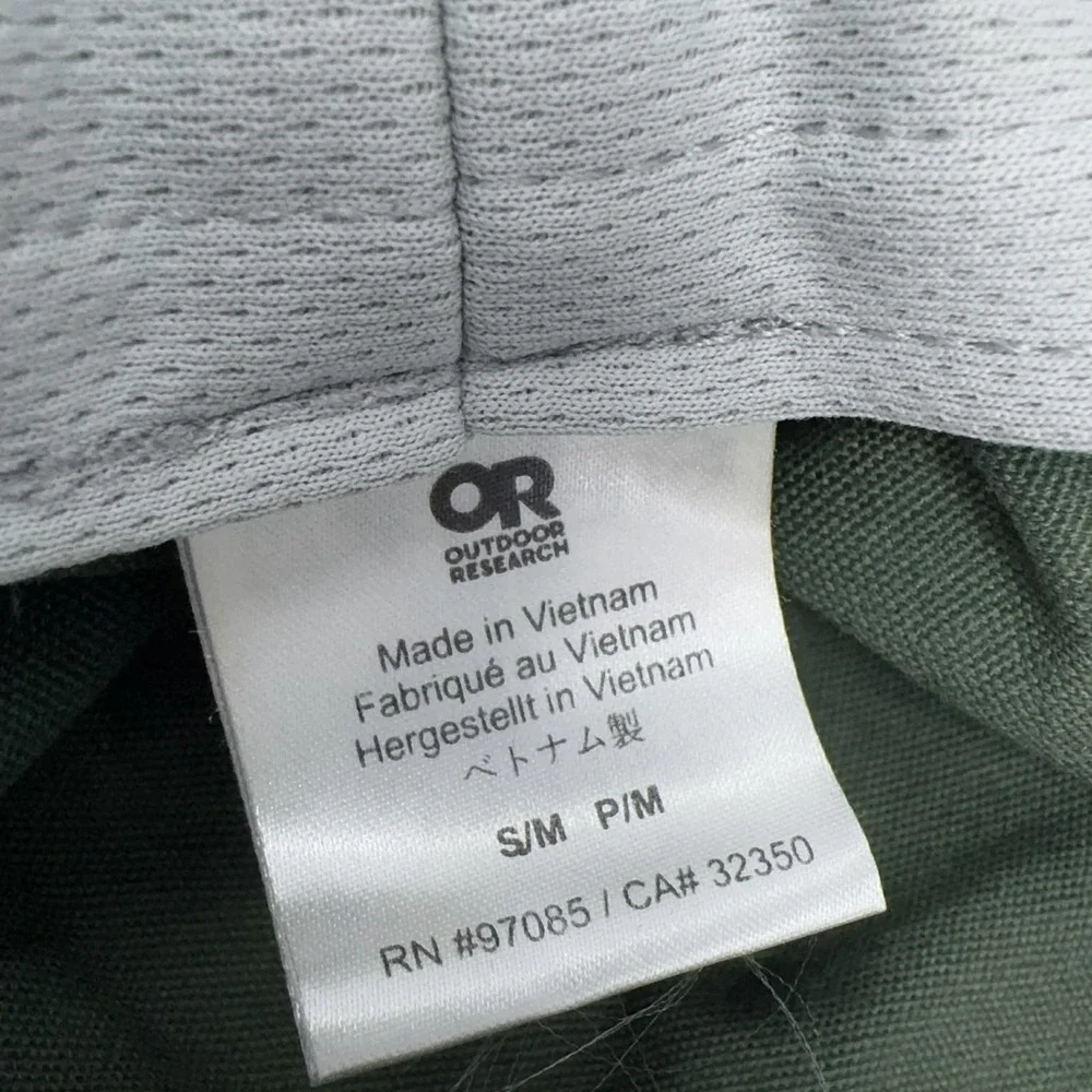 Outdoor Research Hat‎ Boonie Fitted Mens Size S/M Green Wide Brim Outdoor Rope